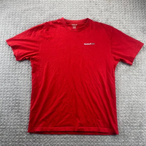 Reebok Classic Shirt Men Extra Large XL Red Embroidered Retro Logo T-Shirt Mens - Picture 1 of 7